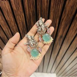 Radha Krishna Statement Earring