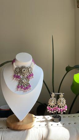Purpal layer necklace set
