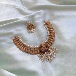 Antique Pearl Laxmi Necklace 